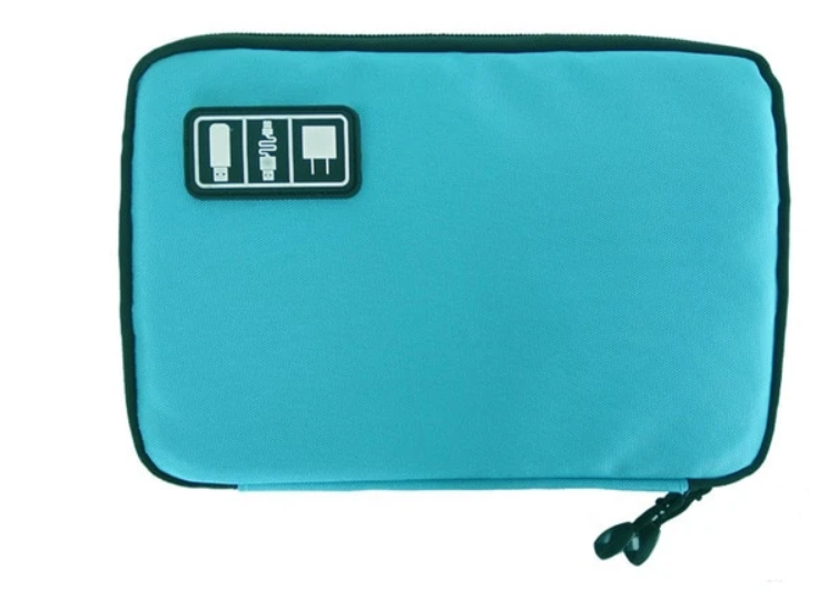 Black cable and charger organizer pouch – view 4