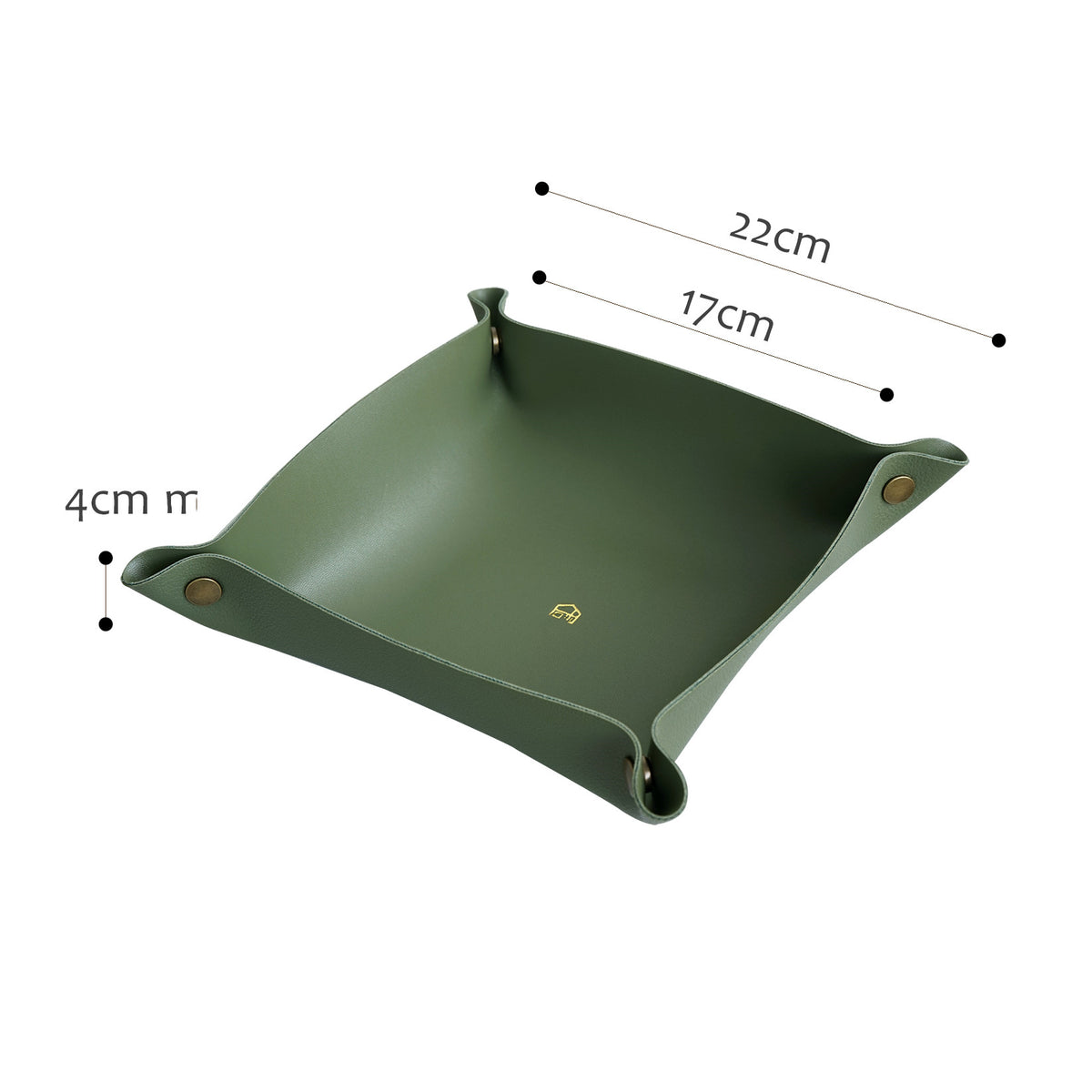 Folding faux-leather valet tray – view 7