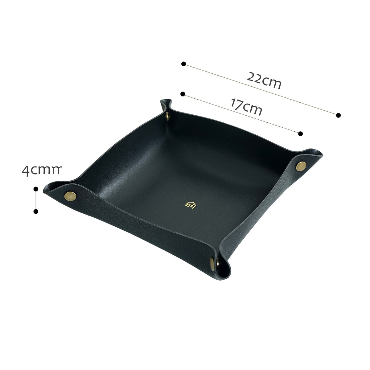 Folding faux-leather valet tray – view 9