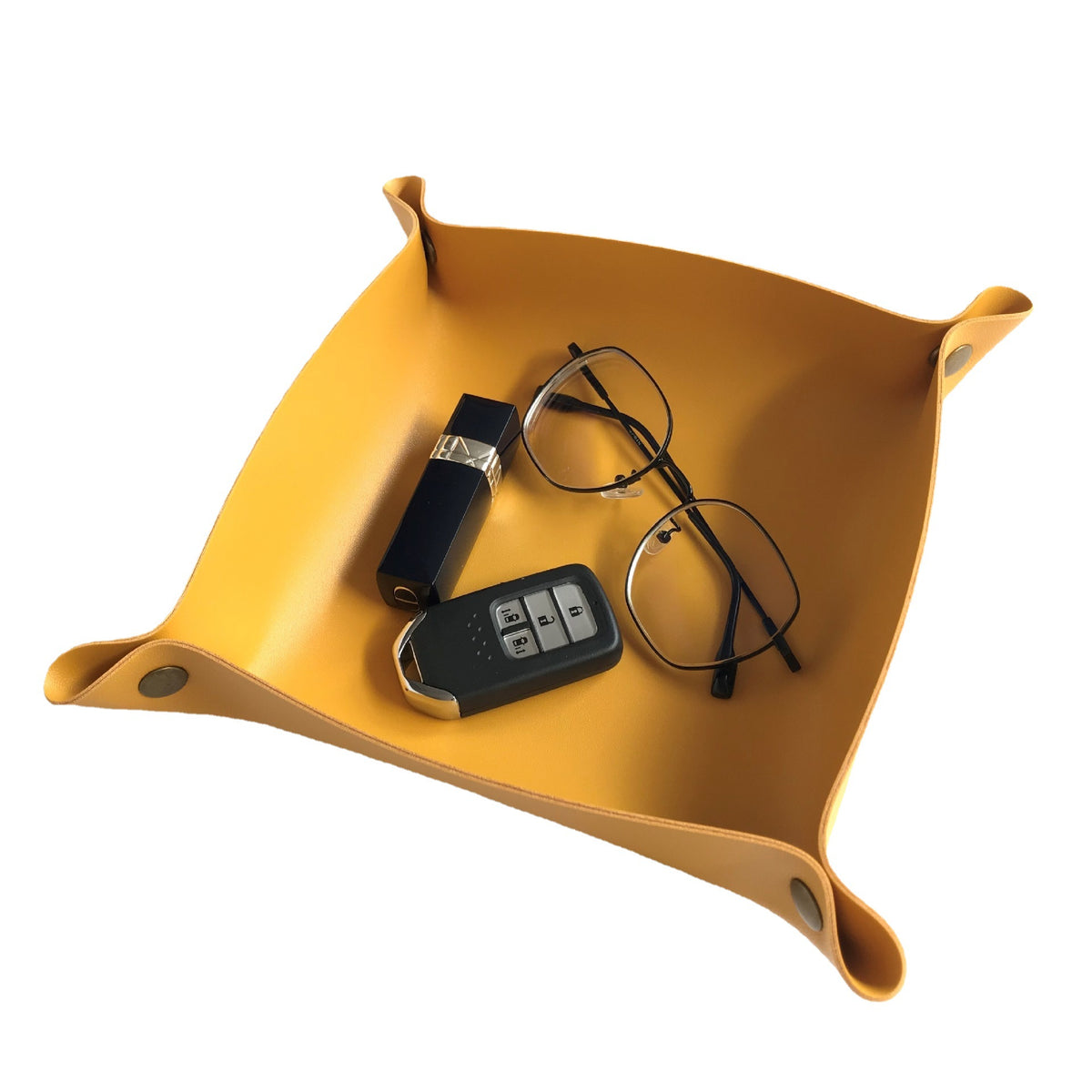 Folding faux-leather valet tray – view 10