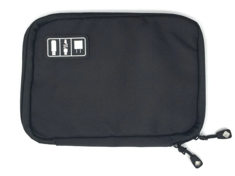 Black cable and charger organizer pouch – view 5