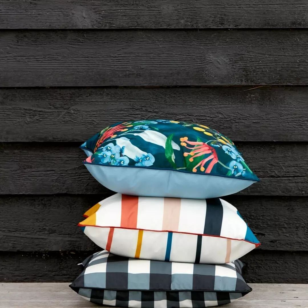 Basil Bangs Indoor/Outdoor Throw Cushion — 50cm x 50cm