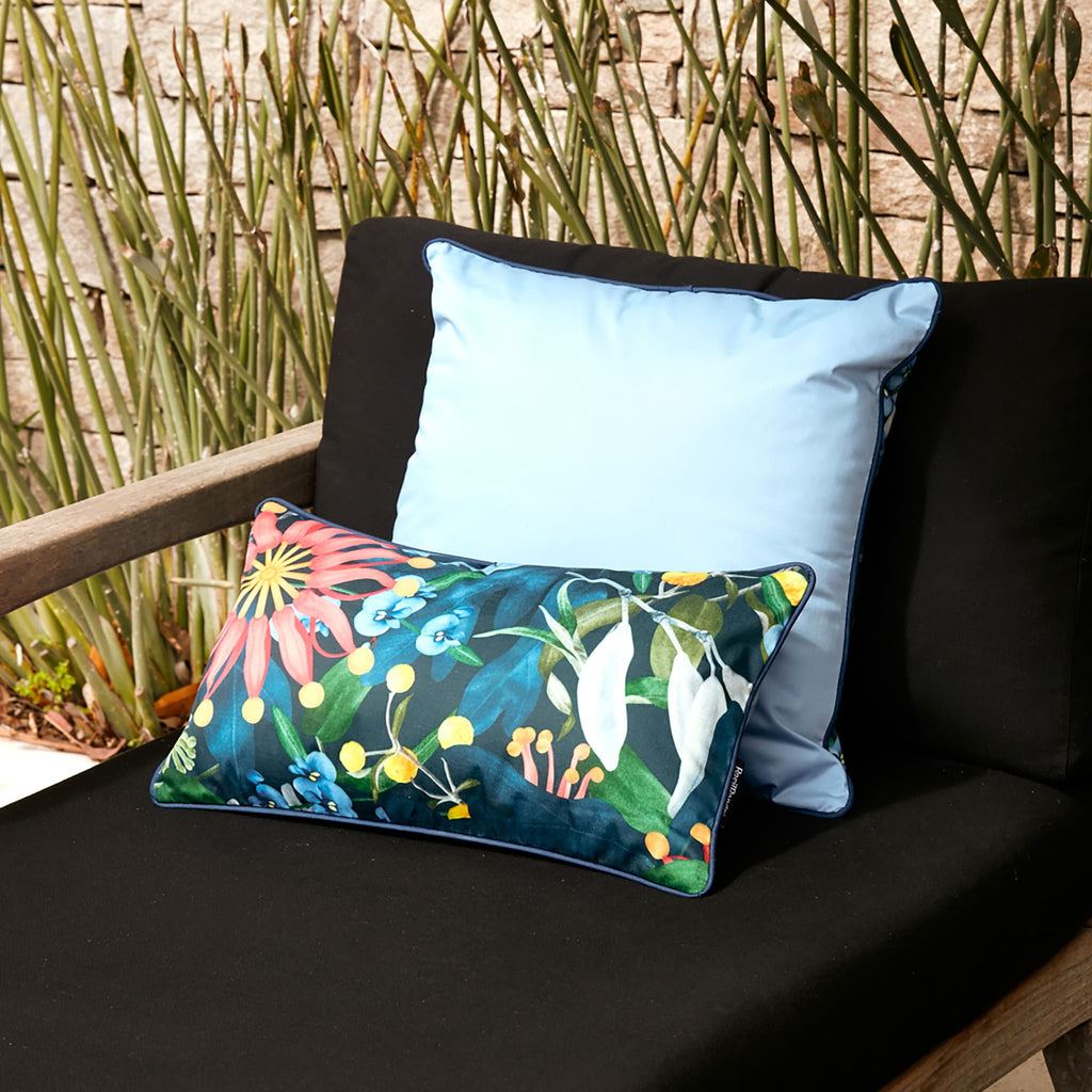 Basil Bangs Indoor/Outdoor Throw Cushion — 50cm x 30cm