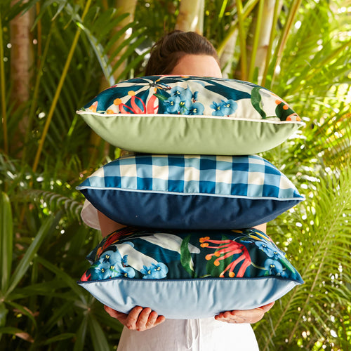 Basil Bangs Indoor/Outdoor Throw Cushion — 50cm x 50cm