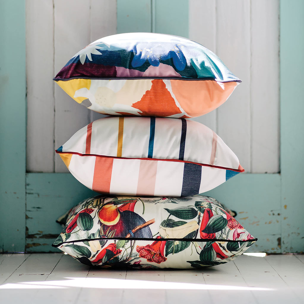 Basil Bangs Indoor/Outdoor Throw Cushion — 50cm x 50cm