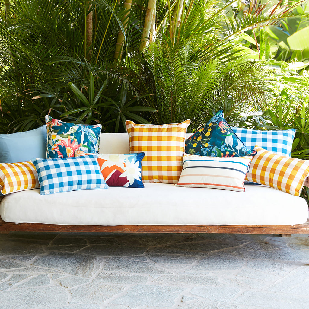 Basil Bangs Indoor/Outdoor Throw Cushion — 50cm x 30cm