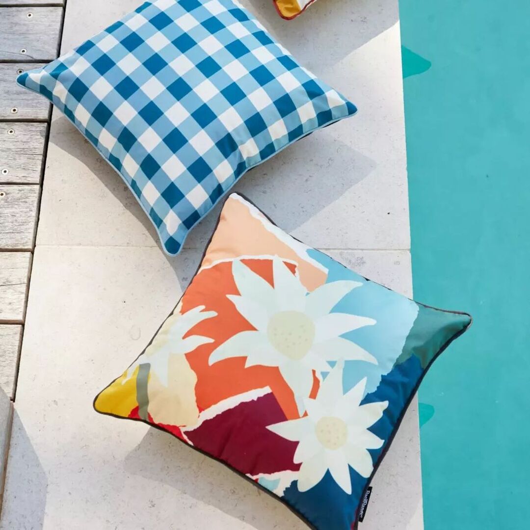 Basil Bangs Indoor/Outdoor Throw Cushion — 50cm x 50cm