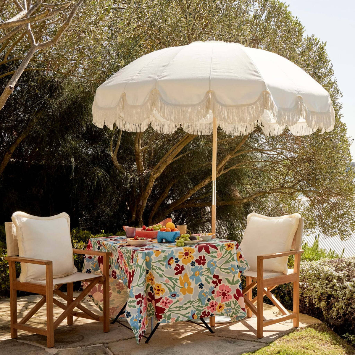 Basil Bangs Stain-Resistant Outdoor Tablecloth