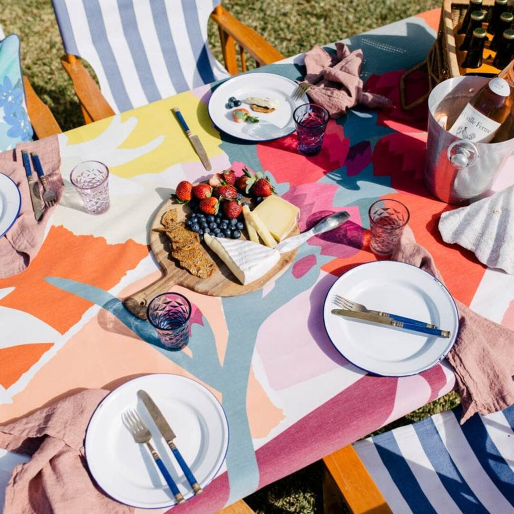 Basil Bangs Stain-Resistant Outdoor Tablecloth