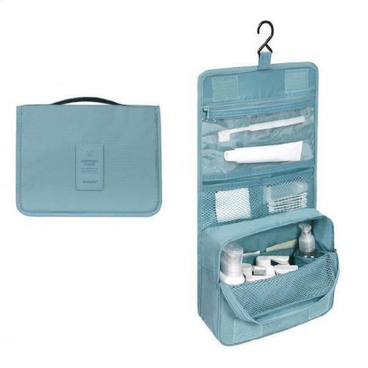 Hanging travel toiletry bag – Dusty Blue
