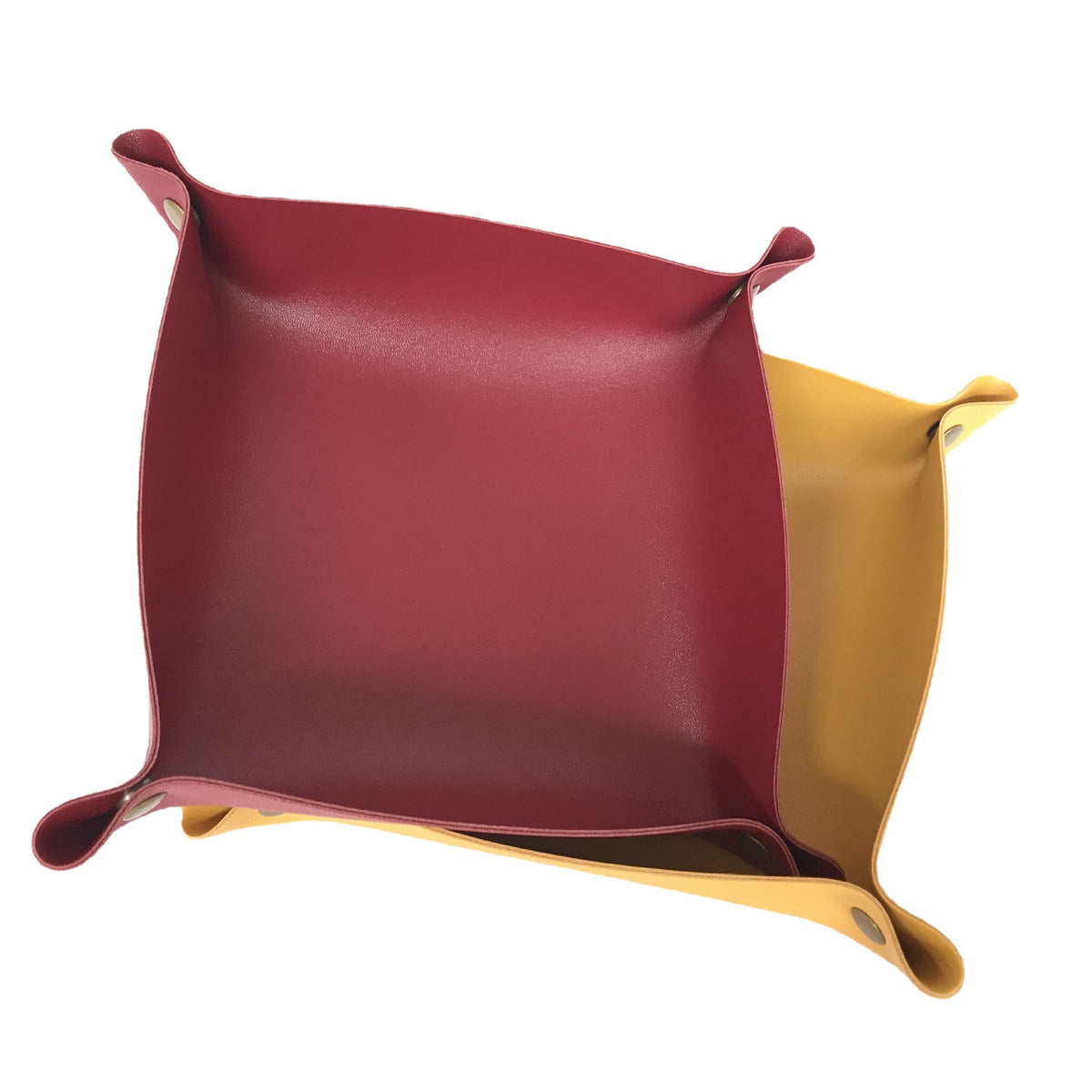Folding faux-leather valet tray – view 1