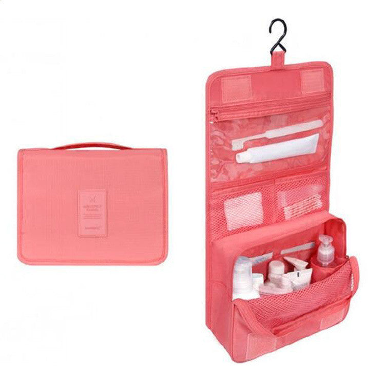 Hanging travel toiletry bag – Coral