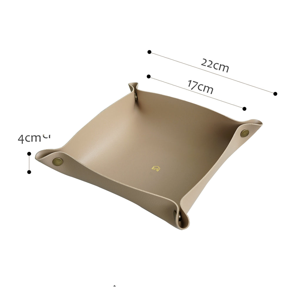 Folding faux-leather valet tray – view 5
