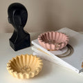 Pleated Geometric Jesmonite Tray, sculptural jewelry dish, product photo 3