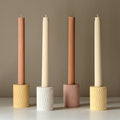 Sculptural Wave Candle Holder | Minimalist Jesmonite Decor