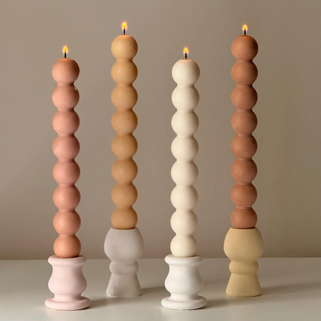 Bubble Column Taper Candle | Sculptural Dinner Candle