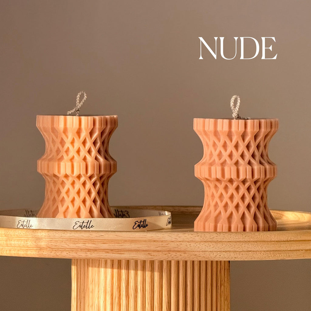 Woven Column Candle | Sculptural Soy Candle