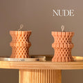 Woven Column Candle | Sculptural Soy Candle